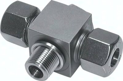 Przyłączka trójnikowa hydrauliczna gw.zew 10 S G3/8 stal nierdzewna