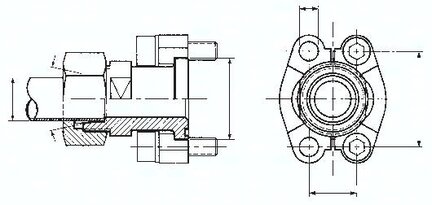 Proste złącze kołnierzowe 3/4-SAE 3000 PSI 22 L