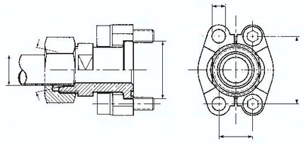 Proste złącze kołnierzowe 3/4-SAE 3000 PSI 28 L