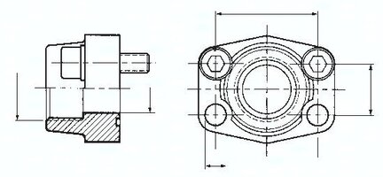 Kołnierz hydrauliczny gw.wew. 3/4-SAE 6000 PSI G3/4