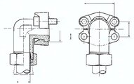 Kątowe złącze kołnierzowe 3/4-SAE 6000 PSI 20 S