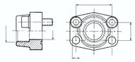 Kołnierz hydrauliczny gw.wew. 1-SAE 6000 PSI G1