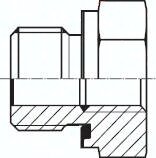 Złączka redukcyjna, wysokociś., G 1"(GZ)-G1/2(GW), stal ocynkowana