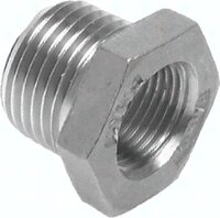 Złączka redukcyjna R 1 1/2"(GZ)-Rp 1 1/4"(GW), 16 bar, stal nierdzewna