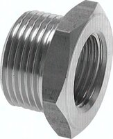 Złączka redukcyjna, G 1"(GZ)-G1/2(GW), 40 bar, stal nierdzewna