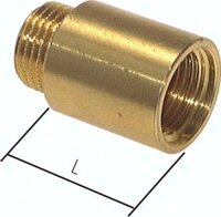 Przedłużka gwintowa, G1/2-65mm, mosiądz