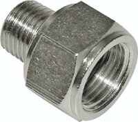 Złączka redukcyjna, R1/2(GZ)-Rp 1/2"(GW), mosiądz niklowany
