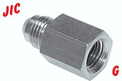 Nypel redukcyjny UN 1 5/16"-12(JIC GW)-G 1"(GW), stal ocynkowana