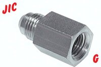 Nypel redukcyjny UN 1 5/16"-12(JIC GW)-G 1"(GW), stal ocynkowana