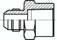 Nypel redukcyjny UN 1 5/16"-12(JIC GW)-G 1"(GW), stal ocynkowana