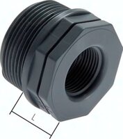 Złączka redukcyjna, G 1 1/2"(GZ)-G 1"(GW), polipropylen