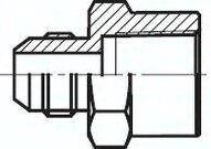 Nypel redukcyjny UN 1 5/8"-12(JIC GW)-G 1"(GW), stal nierdzewna