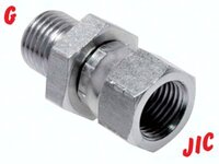 Złączka redukcyjna, wysokociś., z nakrętką obrotową, UNF 7/16"-20 GW-G1/4(gwint zewn.