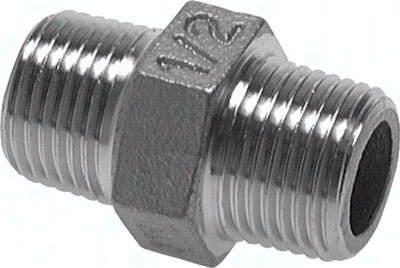 Nypel gwintowany R 2"-R 2", 16 bar, stal nierdzewna