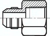 Złączka redukcyjna, UNF 3/4"-16(JIC GW)-NPT 1/2"(GW), stal ocynkowana