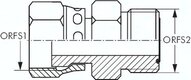 Złącze redukcyjne, ORFS UN 13/16"-16GW-UNF 9/16"-18(GZ)