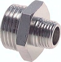 Nypel gwintowany, G 1 1/4"-G3/4, 16 bar, mosiądz niklowany