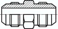 Nypel gwintowany UNF 1/2"-20 (JIC)-UNF 1/2"-20(JIC), stal ocynkowana