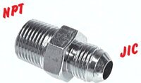 Nypel gwintowany, NPT 1/8"-UNF 1/2"-20(JIC), stal nierdzewna