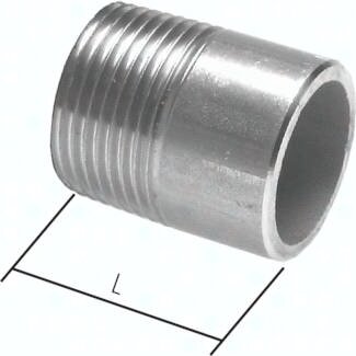 Nypel gwintowany, do wspawania, R 3"-70mm-88,9 (3"), 20 bar, stal nierdzewna