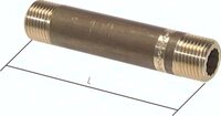Nypel gwintowany, rurowy, G 1 1/2"-180mm, 16 bar, mosiądz