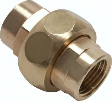 Śrubunek gwintowany, uszczelnienie płaskie, Rp 1/2"(GW), 16 bar, mosiądz