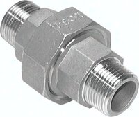 Śrubunek gwintowany R 1 1/4"-R 1 1/4", 16 bar, stal nierdzewna