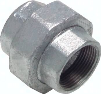 Śrubunek, uszczelnienie stożkowe, Rp 3"(GW), 25 bar, żeliwo cynkowane