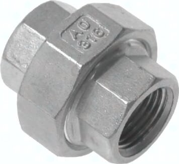 Śrubunek, uszczelnienie stożkowe, NPT 3/8"(GW), 16 bar, stal nierdzewna