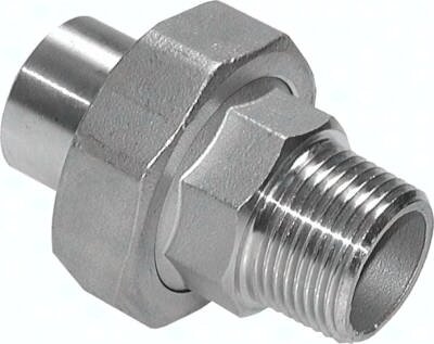 Śrubunek do wspawania, uszczelnienie płaskie, R3/4(GZ)-26,9mm