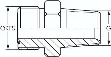 Nypel gwintowany ORFS UN 11/16"-16(GZ)-NPT 1/4"