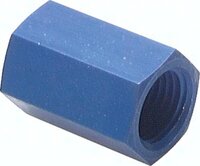 Mufa gwintowana z sześciokątem, M5-M5, 16 bar aluminium