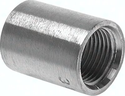 Mufa gwintowana okrągła, Rp 3"-Rp 3", 16 bar, stal nierdzewna
