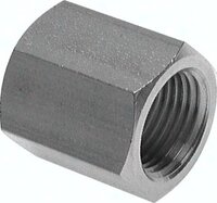 Mufa gwintowana z sześciokątem, G 1 1/4"-G 1", 40 bar, stal nierdzewna