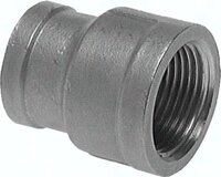 Mufa gwintowana okrągła, Rp 1/2"-Rp 1/4", 16 bar, stal nierdzewna