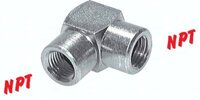 Kolano gwintowane 90°, wysokociśnień., NPT 3/8"(GW), stal ocynkowana