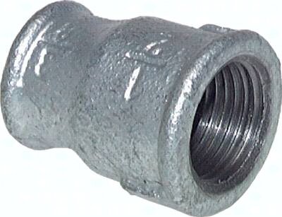 Mufa gwintowana okrągła, Rp 1"-Rp 3/4", 25 bar, żeliwo cynkowane