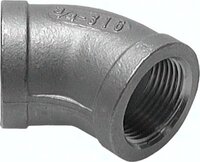 Kolano gwintowane 45°, Rp 4"(GW), 16 bar, stal nierdzewna