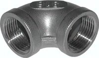 Kolano gwintowane 90°, Rp 2"(GW), 10 bar, stal nierdzewna