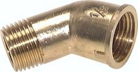 Kolano gwintowane 45°, Rp 1 1/2"(GW)-R 1 1/2"(GZ), 16 bar, mosiądz