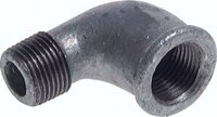 Kolano gwintowane 90°, Rp 2 1/2"(GW)-R 2 1/2"(GZ), 25 bar, żeliwo