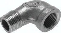 Kolano gwintowane 90°, NPT 1/2"(GW)-NPT 1/2"(GZ), 16 bar, stal nierdzewna
