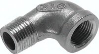 Kolano gwintowane 90°, NPT 1 1/4"(GW)-NPT 1 1/4"(GZ), 16 bar, stal nierdzewna