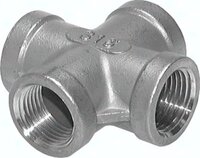 Czwórnik Rp 1 1/4"(GW), 16 bar, stal nierdzewna