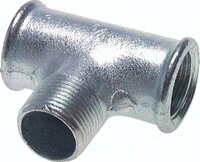 Trójnik gwintowany, Rp 3/8"(GW)-R3/8(GZ), 25 bar, żeliwo
