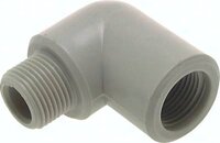 Kolano gwintowane 90°, G3/4(GW)-G3/4GZ, PVDF