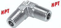 Kolano gwintowane 90°, wysokociśnień., NPT 1/4"(GZ), stal ocynkowana