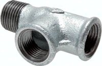 Trójnik gwintowany T, Rp 2"(GW)-R 2"(GZ), 25 bar, żeliwo cynkowane