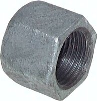 Zaślepka gwintowana, Rp 1 1/2", 25 bar, żeliwo cynkowane