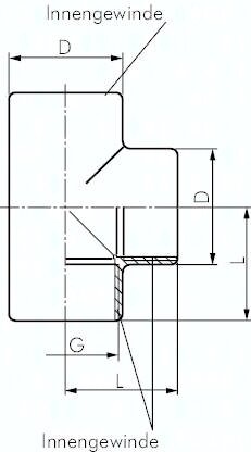 Trójnik Rp 1 1/2"(GW), PCW-U